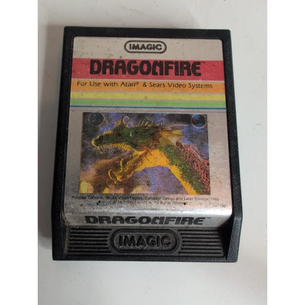 DRAGONFIRE Atari 2600 Video Game Imagic Retro Classic Tested Working